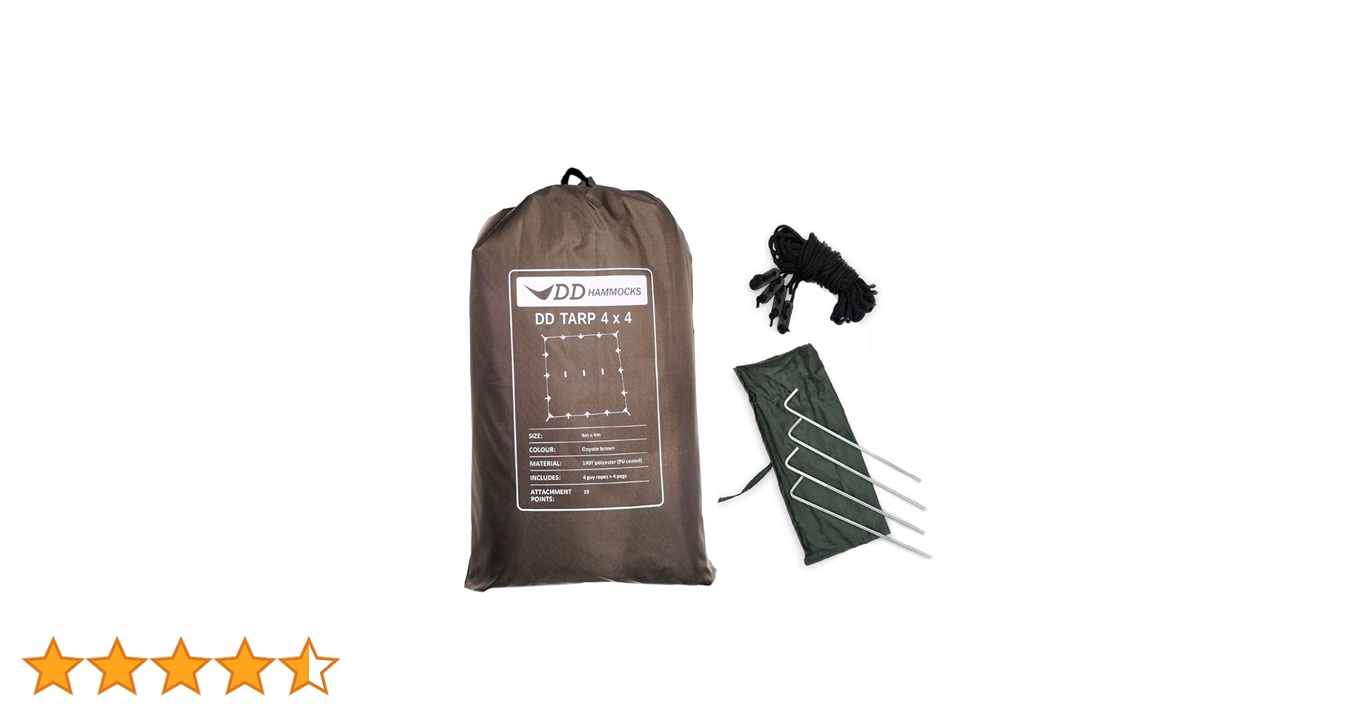 Amazon.co.jp: DD Hammocks JAPAN DD Tarp 4×4 コヨーテブラウン